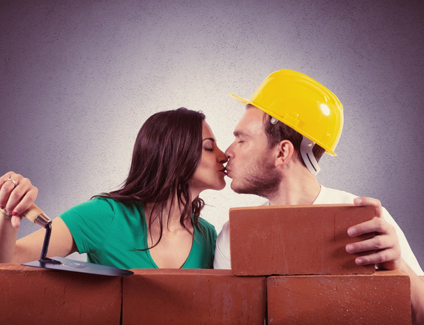 Couple builds a house - Photo, Image