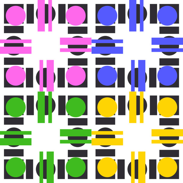 Abstract generative art design of color pattern vector  tile for creative design - Vector, Imagen