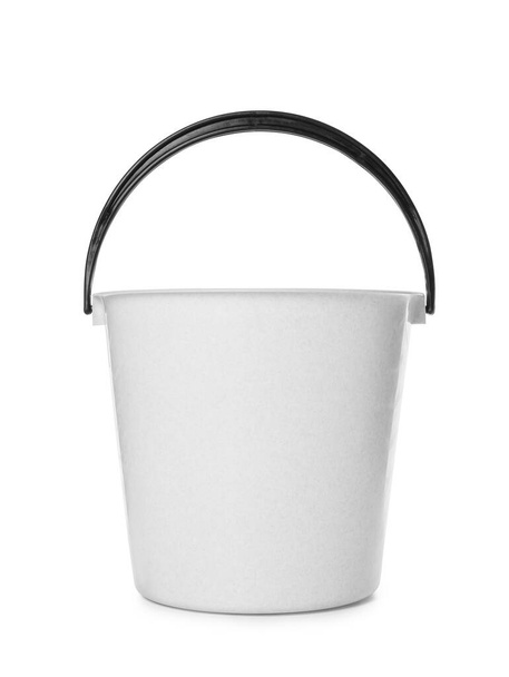 Plastic bucket on white background - Photo, Image