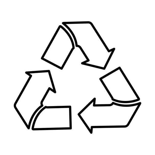 Umrisssymbol recyceln. Linienkunst - Vektor, Bild