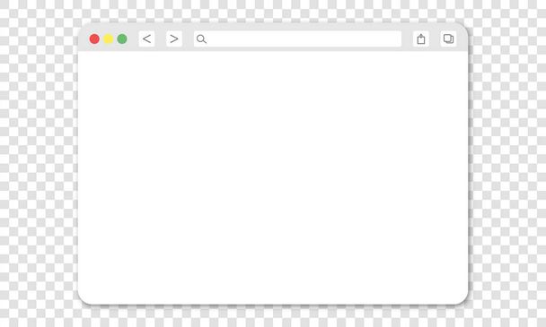 Realistic blank browser window - Vector, Imagen