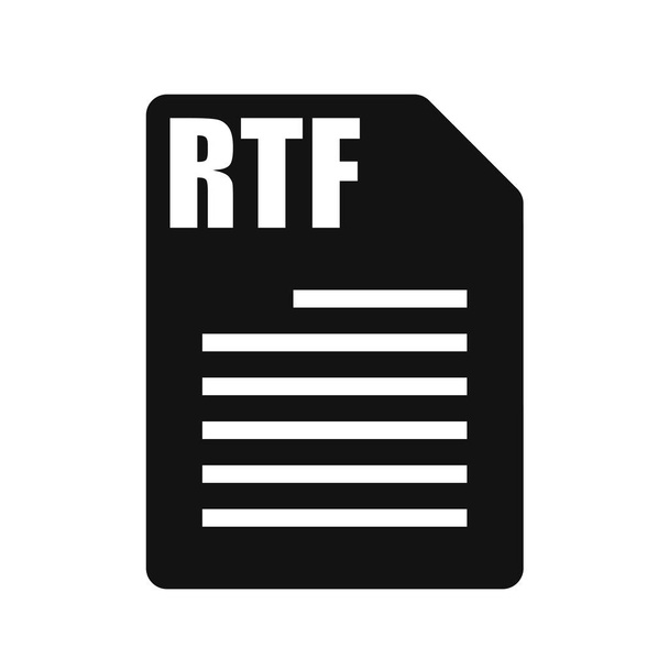 Εικονίδιο διάνυσμα αρχείων RTF, επίπεδο στυλ σχεδίασης - Διάνυσμα, εικόνα