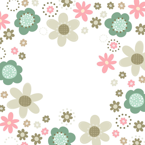 Romantic botanical pattern - Вектор,изображение