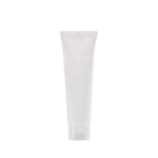 Blank cosmetic tube isolated on white background - Photo, Image