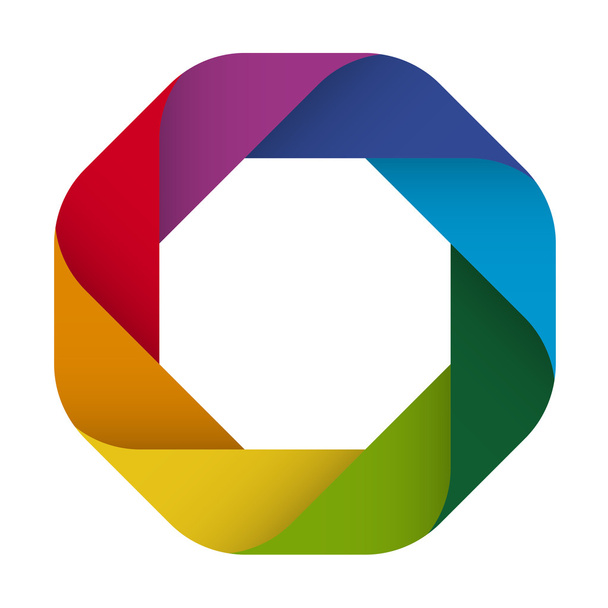 Σχεδιασμός λογότυπου σε οκτώ χρώματα - Διάνυσμα, εικόνα