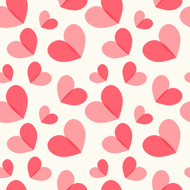 Seamless cute retro patterns with hearts - Διάνυσμα, εικόνα