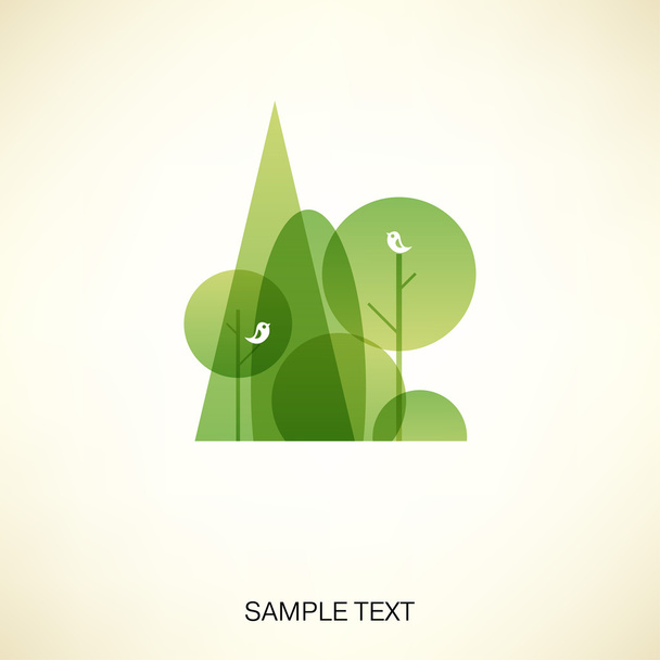 Abstract forest - Vector, afbeelding