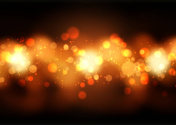 Abstract background with a golden bokeh lights design - Vector, Image