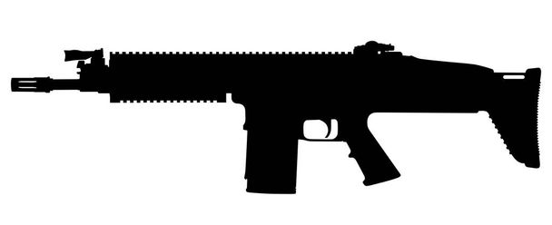 Изолированный вектор штурмовой винтовки - Вектор,изображение