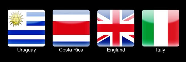 Smartphone icons with group D flags - Foto, immagini