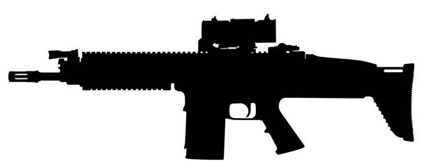 Asalto rifle vector aislado - Vector, imagen