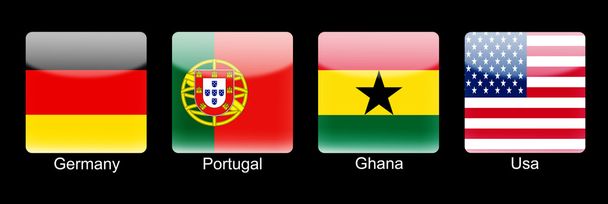 Smartphone icons with group G flags - Φωτογραφία, εικόνα