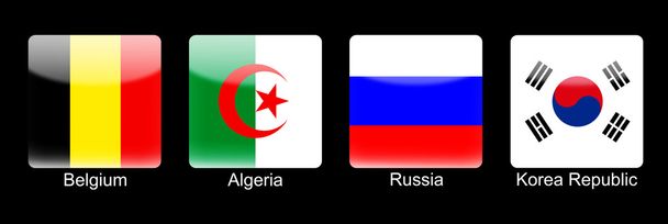 Smartphone icons with group H flags - Φωτογραφία, εικόνα