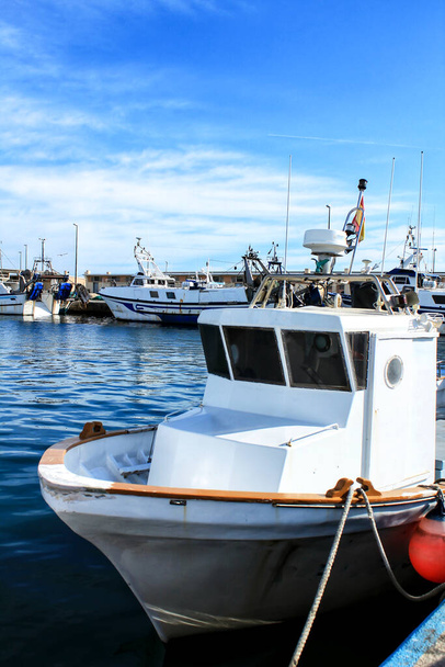 Fishing boats moored in the port of Santa Pola, Alicante - Photo, Image