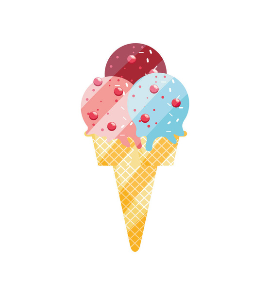 мороженое с шоколадом - Вектор,изображение