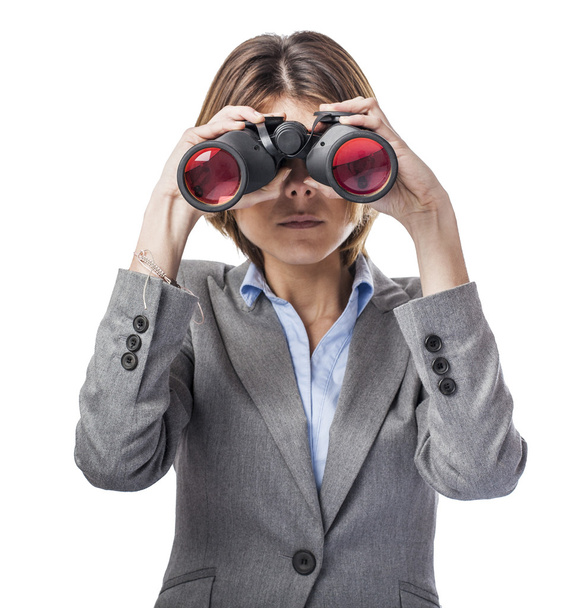 Woman with binoculars - Foto, immagini