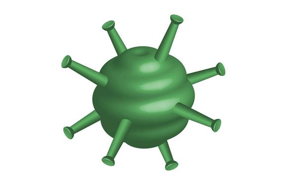 3d render of a green virus - Vektori, kuva