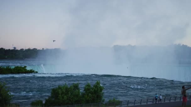 Niagarafälle von der US-Seite aus gesehen - Filmmaterial, Video