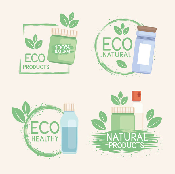 produits écologiques cosmétiques - Vecteur, image