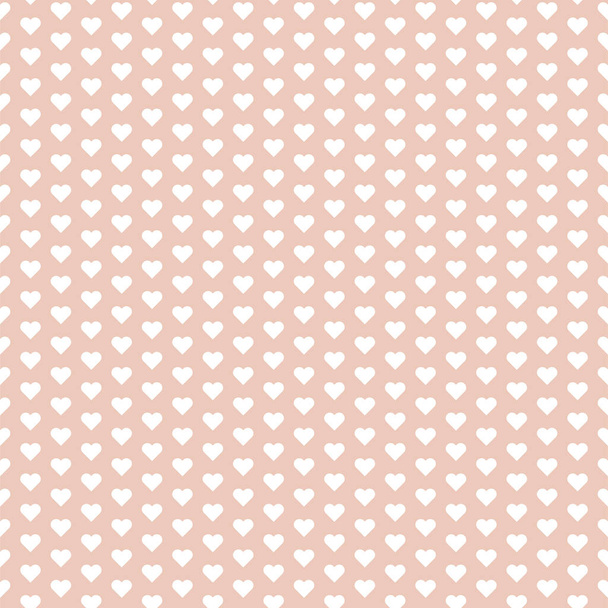 Vector seamless pattern with geometric heart shapes. Simple colored texture - Vektor, Bild