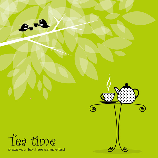 Tea card - Vetor, Imagem