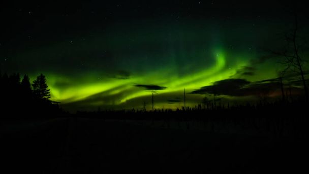 Luzes e nuvens do norte da Suécia. - Foto, Imagem