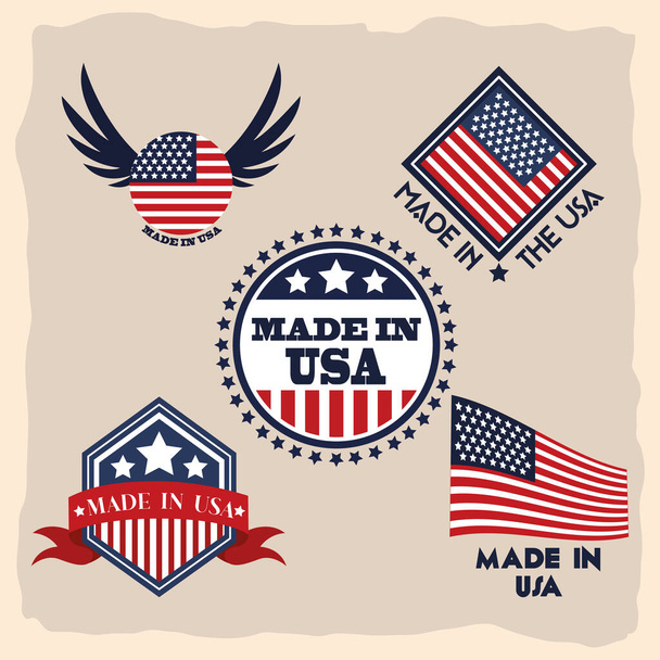 made in USA collection - ベクター画像