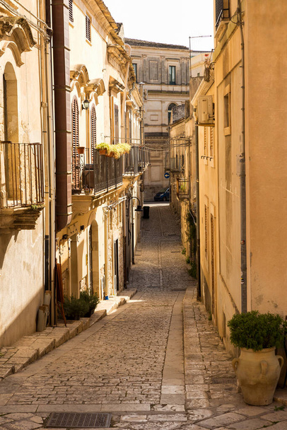 Walking Around the Beautiful Streets of Scicli, Province of Ragusa, Sicily Italy. - Photo, image