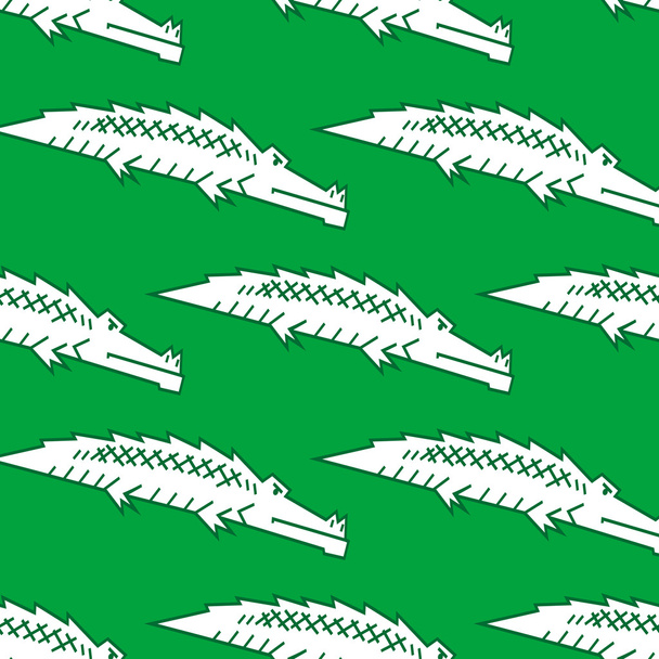 zöld krokodil zökkenőmentes minta - Vektor, kép