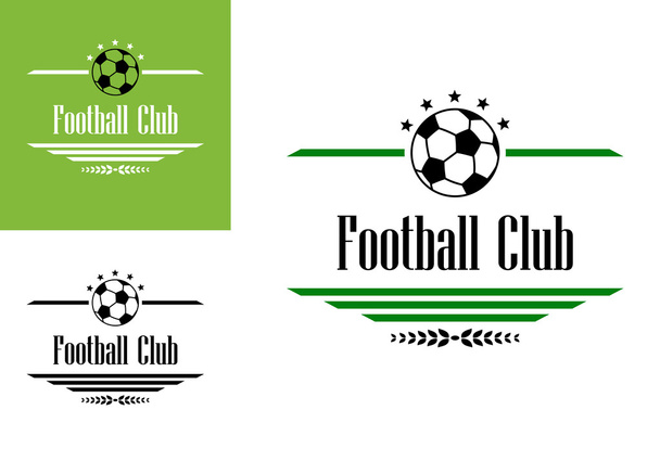 symbol klub piłki nożnej, piłka nożna - Wektor, obraz