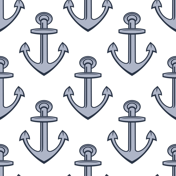 Seamless background pattern of ships anchors - Wektor, obraz