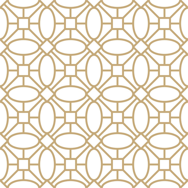 概要幾何学的現代パターンシームレスなゴールドとホワイトベクトルの背景. - ベクター画像