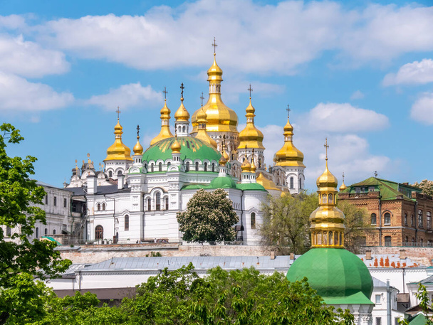 Kiev Pechersk Lavra, details of the exterior of internal buildings and cathedrals and the park. - Photo, image