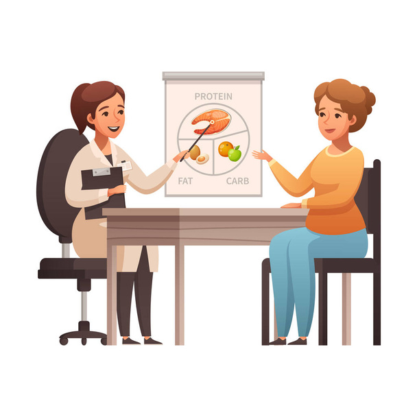 Cartoon-Ikone für Ernährungswissenschaftler - Vektor, Bild