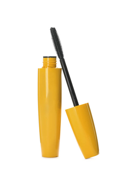 Mascara for eyelashes isolated on white. Makeup product - Photo, Image