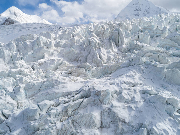 Aerial view of fossil glacier in Tibet,China - Zdjęcie, obraz