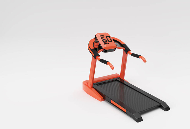 3d Rendering Treadmill or Running Machine on white Background - Photo, Image