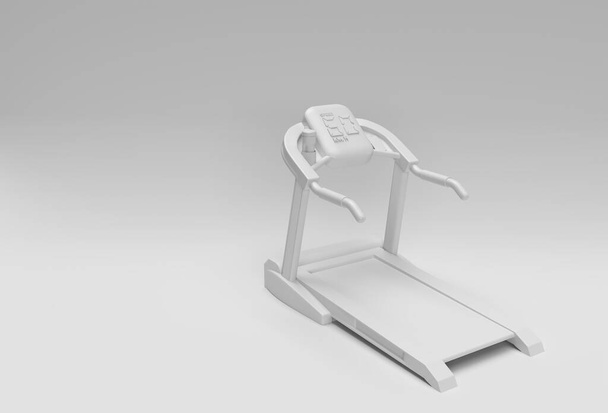 3D візуалізація бігової доріжки або запущеної машини на білому тлі
 - Фото, зображення
