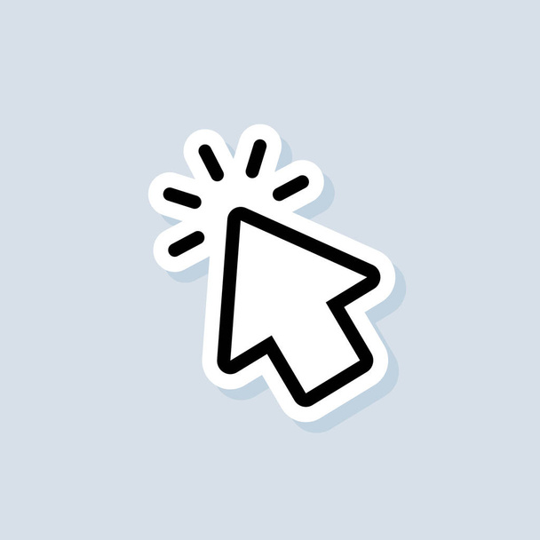 Pointer icon sticker. Cursor sign. Click icon. Computer mouse, cursors, pointing. Arrow and wait. Vector on isolated background. EPS 10. - Vector, Image