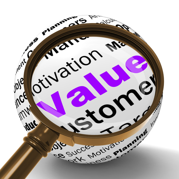 Definición de lupa de valor significa importancia y alto valor
 - Foto, Imagen