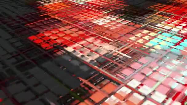 Líneas perpendiculares vibrantes abstractas Digital Renderingv - Metraje, vídeo