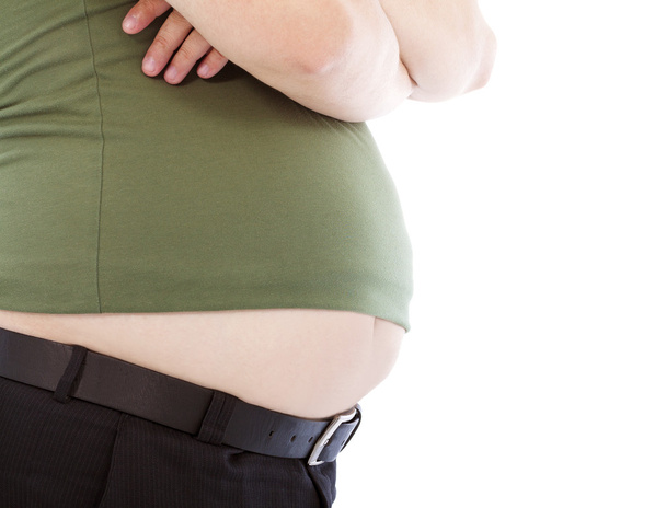 Close-up tlustý muž kolem pasu a velké břicho - Fotografie, Obrázek