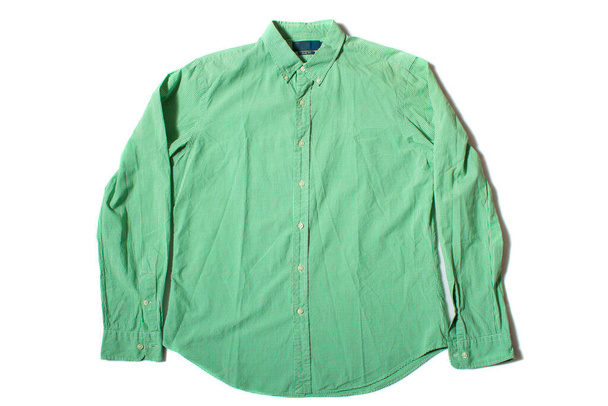 Green Long Sleeved Mens Shirt - Photo, Image
