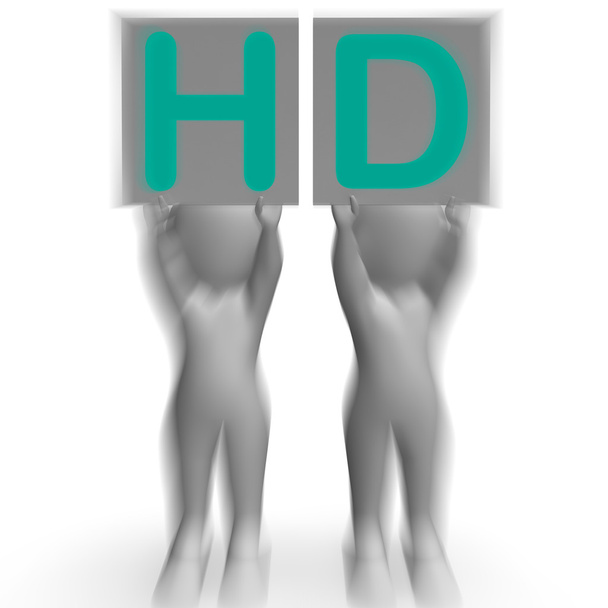 HD Placards significa alta definição de televisão ou alta resolução
 - Foto, Imagem
