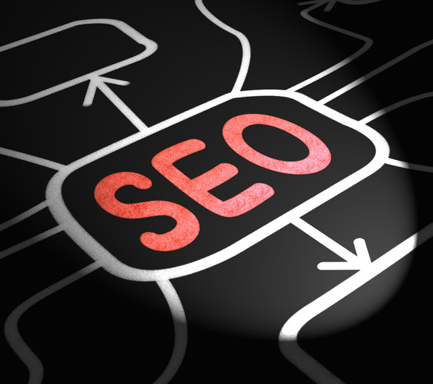 SEO Arrows significa Search Engine Optimization na Web
 - Foto, Imagem