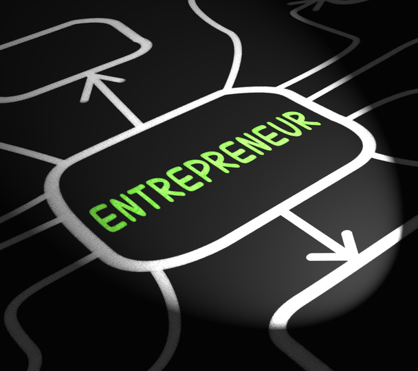 起業家矢印を意味ビジネスまたは事業を開始 - 写真・画像