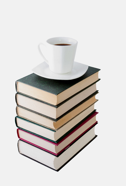 Books and cup of coffee - Valokuva, kuva