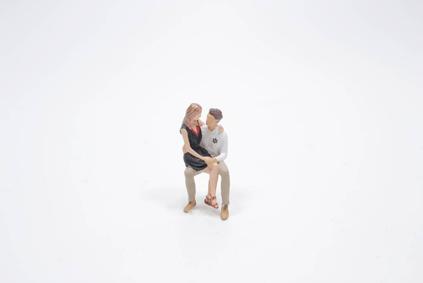 миниатюрная фигурка любовника на улице - Фото, изображение