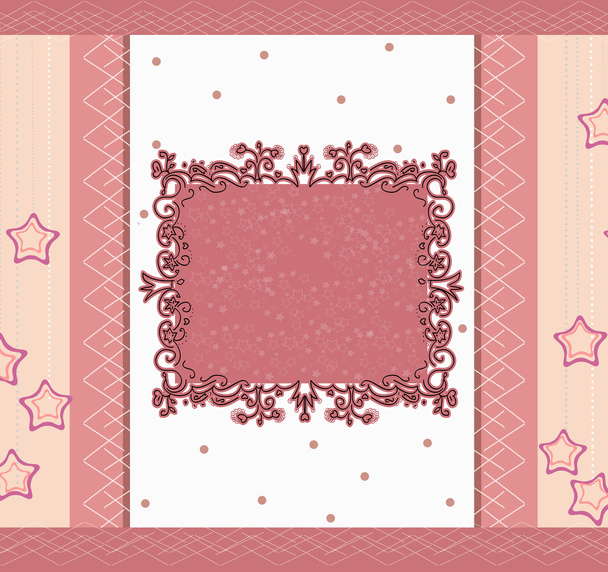 Template frame design for greeting card - Вектор,изображение