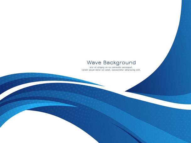 Elegant modern blue wave design stylish background vector - Vector, imagen